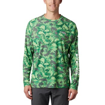 Columbia Muške Majice S Kapuljačom - Super Terminal Tackle Long Sleeve Sive Maskirne | ZAQX-68723
